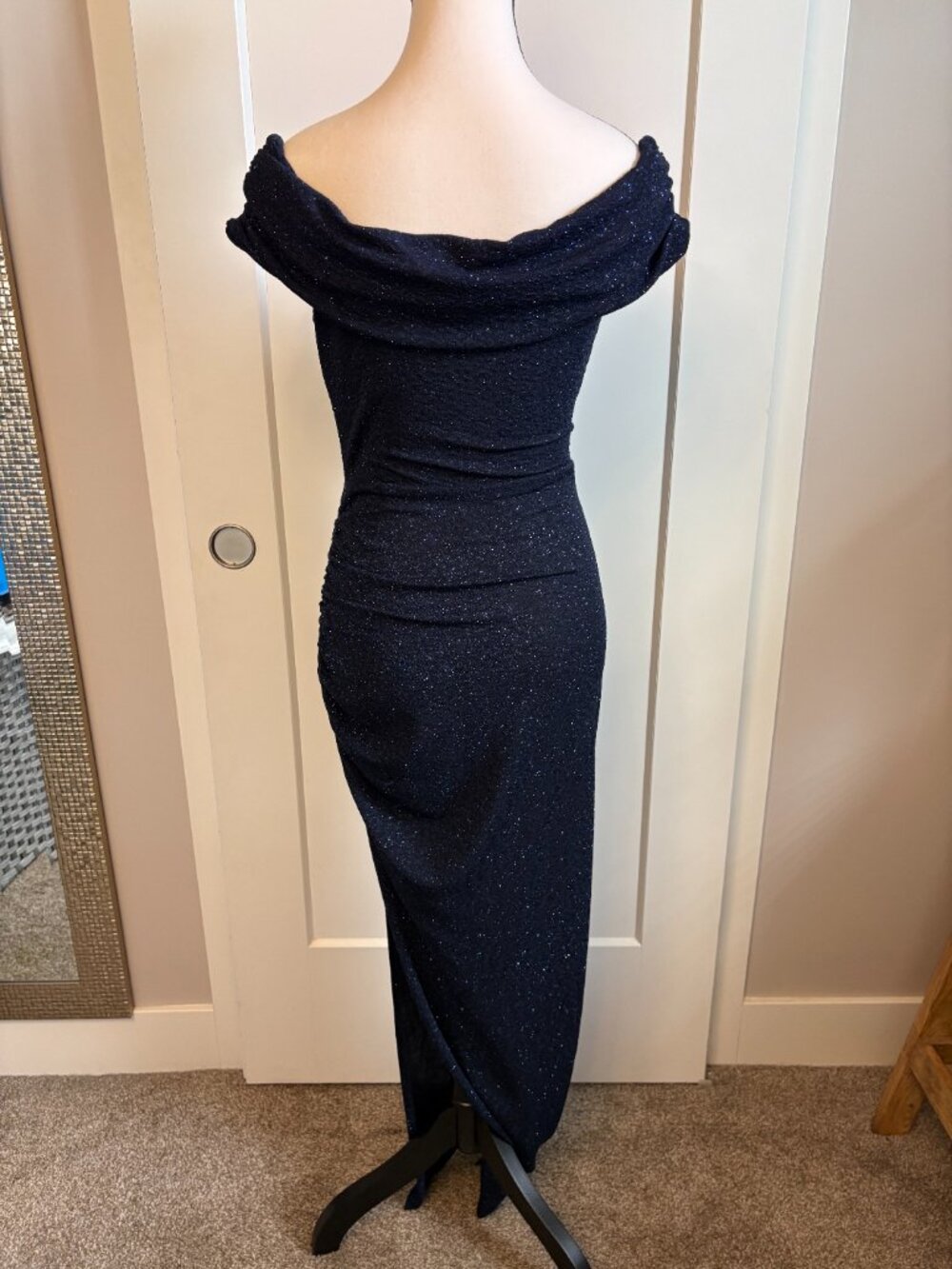 Navy Shimmer Gown size M/L - Picture 4 of 9